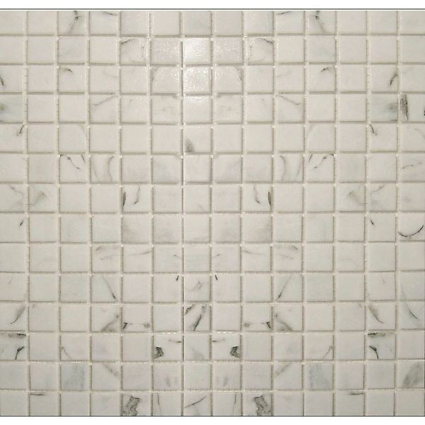 Mosaikmatte Glas Marmor Schwarz Weiß 33 cm x 33 cm günstig online kaufen