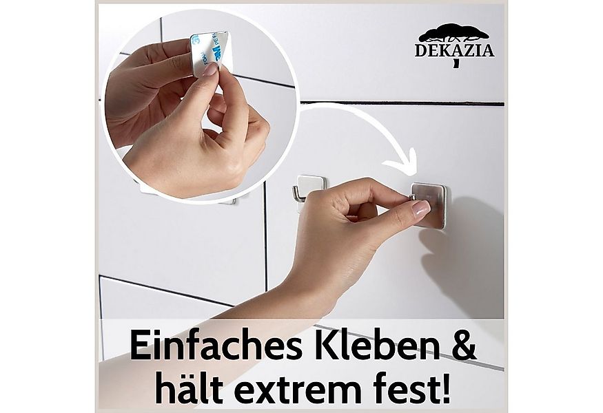 DEKAZIA Klebehaken ohne Bohren, selbstklebende Badhaken, Handtuchhaken, Bad günstig online kaufen