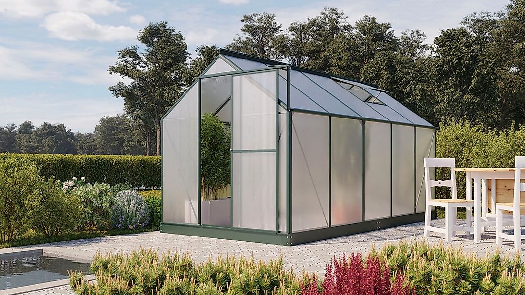 Vitavia Gewächshaus "Eos 7500", Alu-Profile, Stahlfundamentrahmen, 4 mm Hoh günstig online kaufen