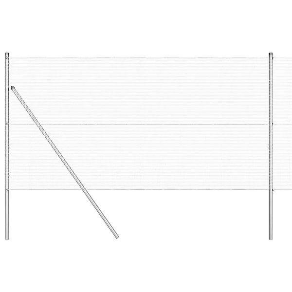 vidaXL Zaunpfosten Silber 25 x 1,4 m 12 x 12 mm Netz Stahl 3351614 günstig online kaufen
