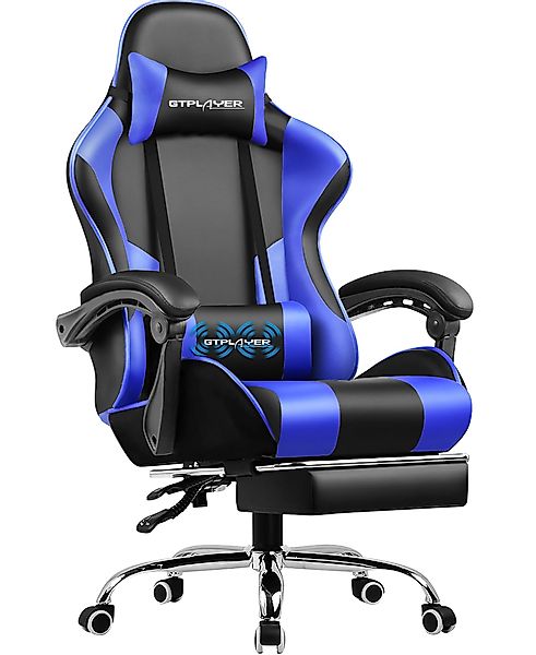 GTPLAYER Gaming-Stuhl Bürostuhl mit Massagefunktion, Fußstütze, günstig online kaufen