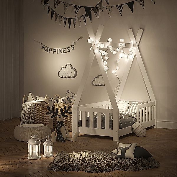 VitaliSpa® Kinderbett Tipi, Weiß, 70x140 cm günstig online kaufen