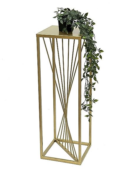 DanDiBo Blumenhocker Metall Gold Eckig 70 cm Blumenständer Beistelltisch günstig online kaufen