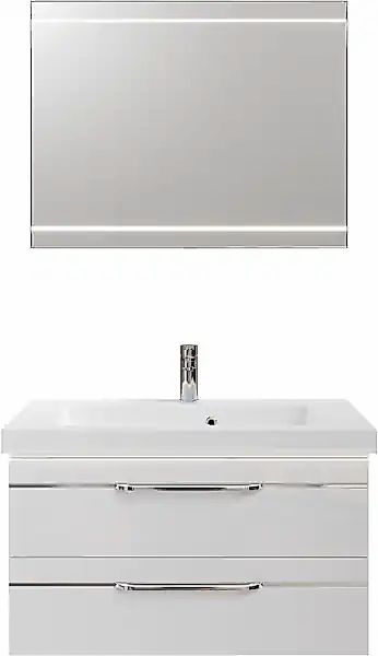 Saphir Badmöbel-Set »Balto 2-teilig Mineralmarmor-Waschtisch mit LED-Spiege günstig online kaufen