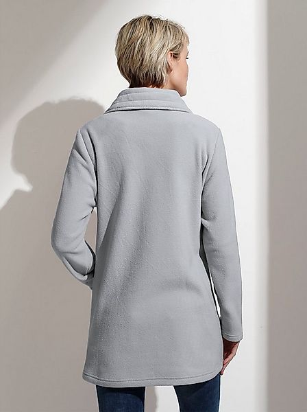 Sieh an! Fleecejacke Long-Fleecejacke Langarm günstig online kaufen
