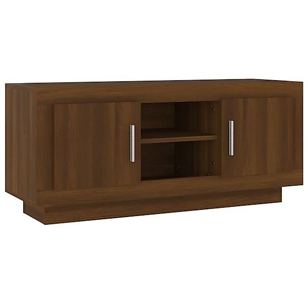 vidaXL TV-Schrank TV-Board Braun Eichen-Optik 102x35x45 cm Holzwerkstoff günstig online kaufen