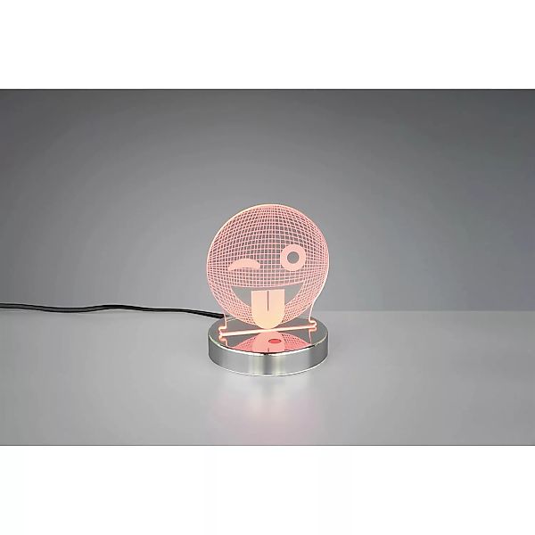 LED-Schreibtischlampe Smiley Chrom 1-flammig 3,2 W günstig online kaufen