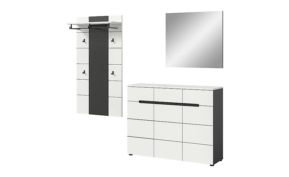 Garderobenkombination   ¦ grau ¦ Maße (cm): B: 215 H: 190 Garderoben & Klei günstig online kaufen