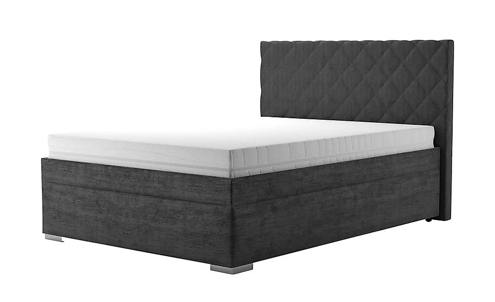 Polsterbett  Kelso ¦ schwarz ¦ Maße (cm): B: 152 H: 117 Betten > Polsterbet günstig online kaufen