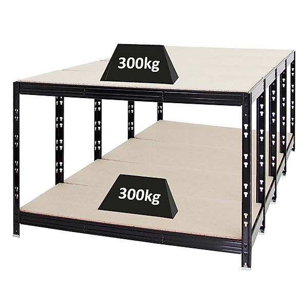 PROREGAL Mega Deal 4x Werkbank Tiger HxBxT 90 x 140 x 60 cm Fachlast 300 kg günstig online kaufen