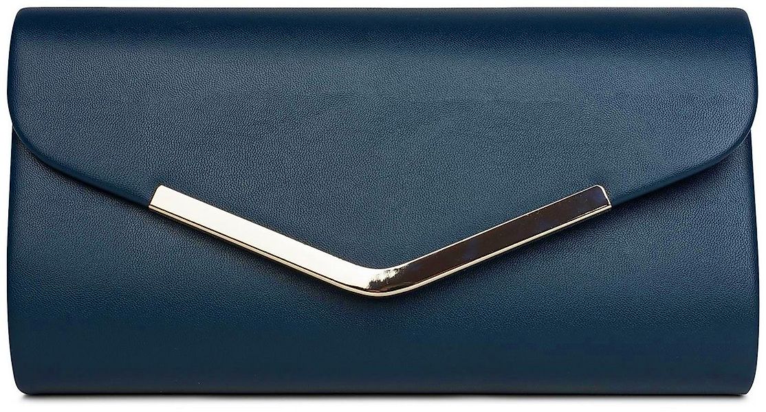 styleBREAKER Clutch Clutch im Envelope Design mit Metall Zierleiste (1-tlg) günstig online kaufen