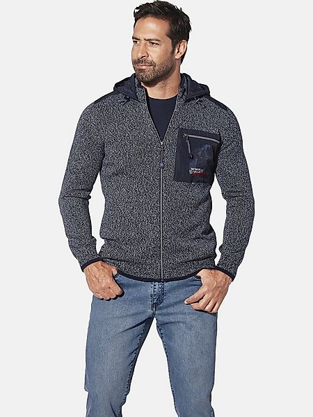 Jan Vanderstorm Kapuzenstrickjacke DJARKE mit Reißverschlusstasche günstig online kaufen