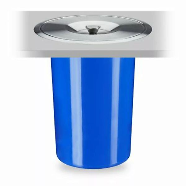 relaxdays Mülleimer Arbeitsplatte 8 Liter blau  Erwachsene günstig online kaufen