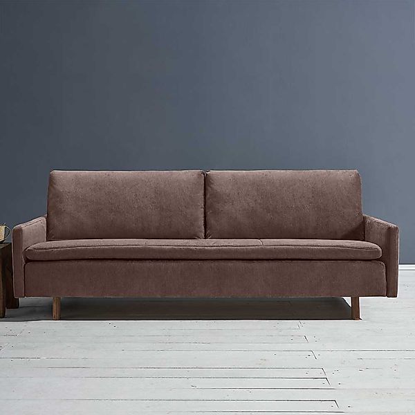 Bettcouch dunkelbraun modern 220 cm breit Armlehnen günstig online kaufen