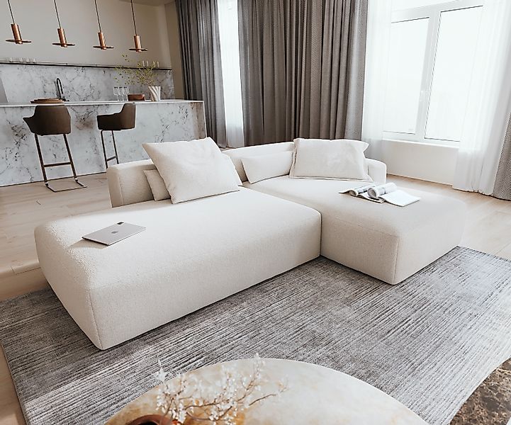 Ecksofa Freestyle Pure 310x200 cm Bouclé Soft Beige günstig online kaufen