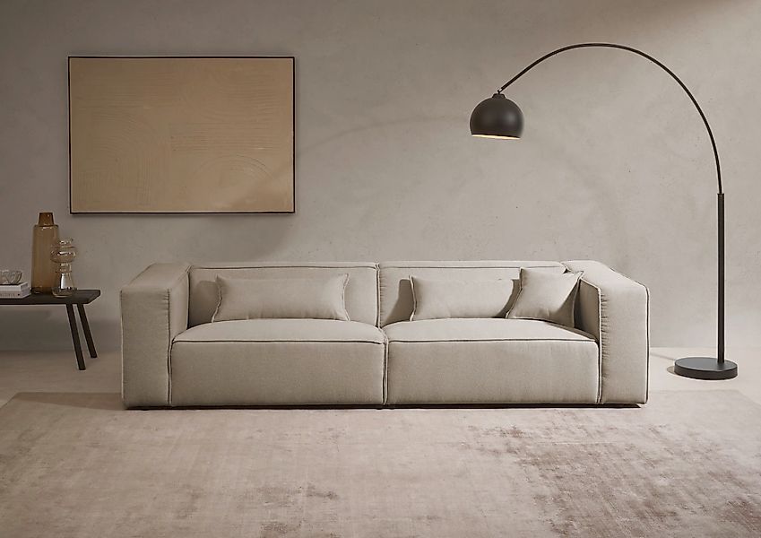 LeGer Home by Lena Gercke 3-Sitzer "PIARA, Couch mit Kedernaht, Sofa in Cor günstig online kaufen