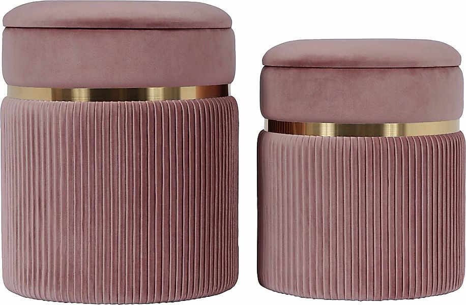 Kayoom Polsterhocker "Hocker Zora 325 2er-Set", gepolstert, mit Stauraum günstig online kaufen