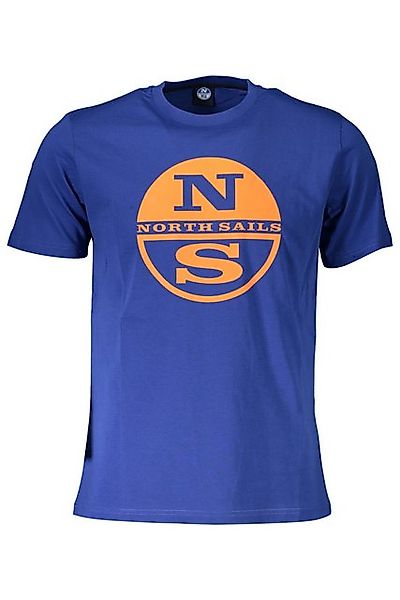 North Sails T-Shirt Blaues Herren Kurzarm-T-Shirt mit Logo und Druck - günstig online kaufen