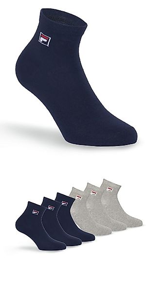 Fila Kurzsocken "UNISEX QUARTER PLAIN SOCKS" 6 Stk. tlg. mit Logo-Schriftzu günstig online kaufen