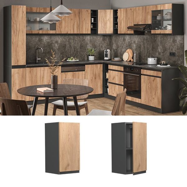 Vicco Hängeschrank R-Line, Goldkraft Eiche/Anthrazit, 30 günstig online kaufen
