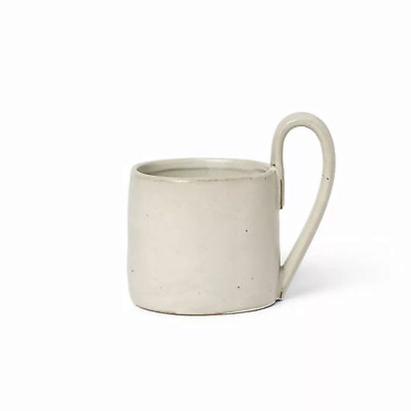 Becher Flow keramik weiß / 36 cl - Porzellan - Ferm Living - Weiß günstig online kaufen