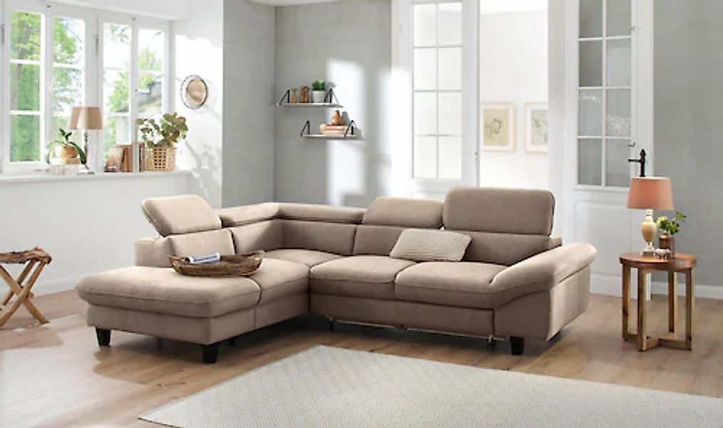 Home affaire Ecksofa "Pilot L-Form" mit Kopfteilverstellung, wahlweise mit günstig online kaufen