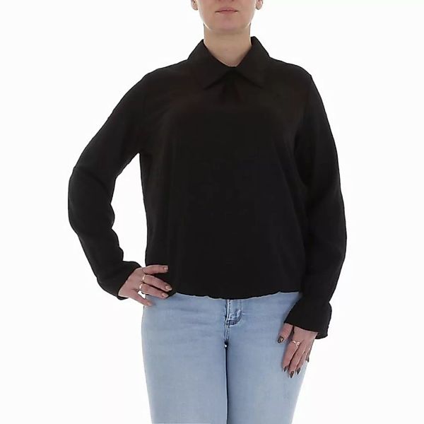 Ital-Design Langarmbluse Damen Elegant (85915898) Bluse in Schwarz günstig online kaufen