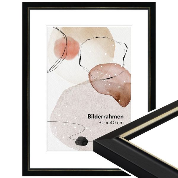 WANDStyle Bilderrahmen H340, Schwarz, aus Massivholz günstig online kaufen