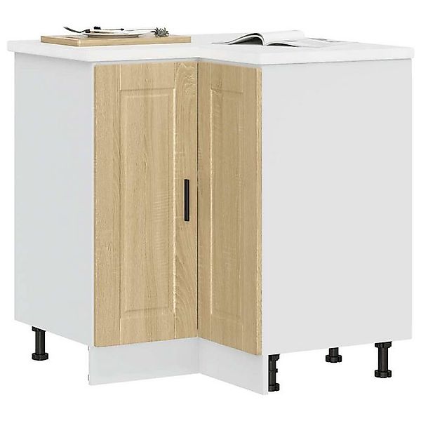 vidaXL Schrankmodule Küchen-Eckunterschrank Porto Sonoma-Eiche Holzwerkstof günstig online kaufen