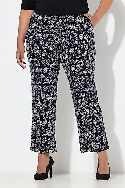 Ulla Popken Schlupfhose Jerseyhose Paisley weites Bein Elastikbund günstig online kaufen