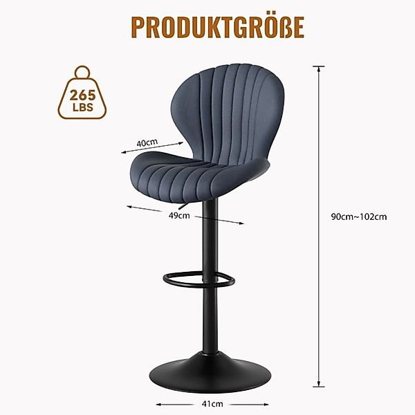 HawthyHome Barhocker Drehhocker, Höhenverstellbare Barstühle mit günstig online kaufen