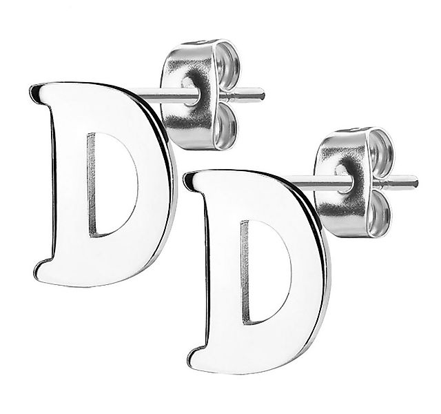 Taffstyle Paar Ohrstecker Ohrringe Buchstaben Alphabet Edelstahl Silber Ohr günstig online kaufen
