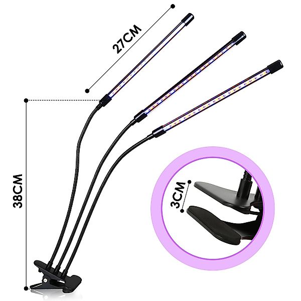 Clanmacy Pflanzenlampe LED Pflanzenlicht 30W Wachstumslampe günstig online kaufen