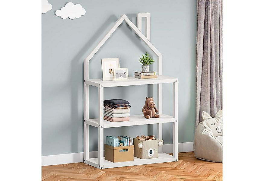 IDIMEX Kinderregal LENISE, Kinderzimmer Bücherregal in Hausform aus Massivh günstig online kaufen