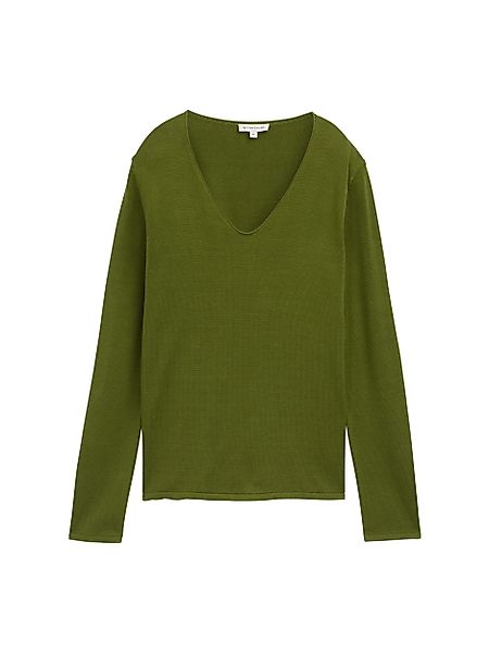 TOM TAILOR Sweatshirt sweater basic v-neck günstig online kaufen