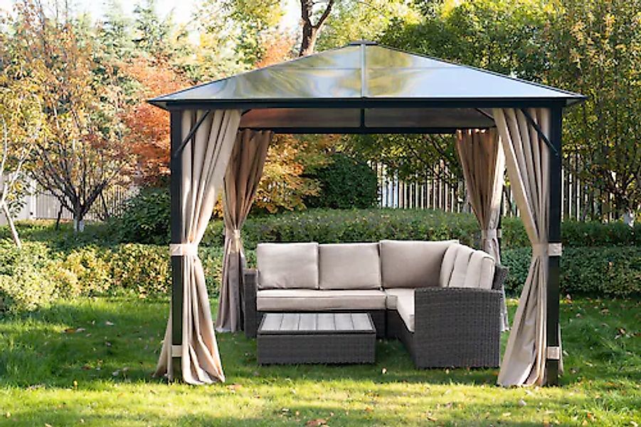 KONIFERA Pavillon »Aruba 2.0« Gestell aus Aluminium, Dach aus Polycarbonat- günstig online kaufen