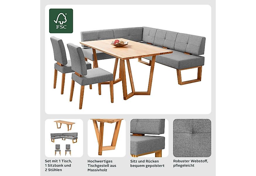 Home affaire Eckbankgruppe Ponza Eckbank Küchenbank BESTSELLER, (Set, 4-tlg günstig online kaufen