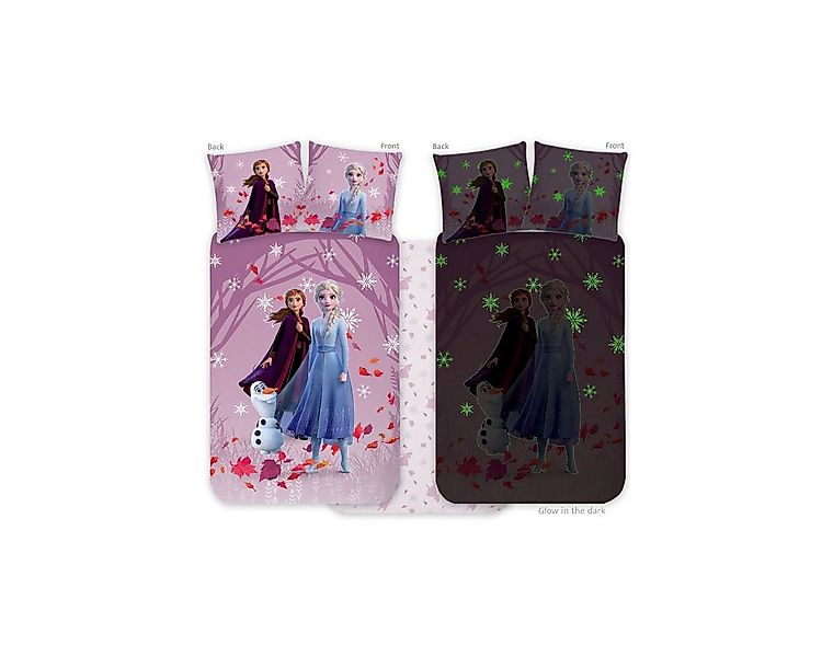 Disney Bettwäsche Disney Eiskönigin leuchtende Kinderbettwäsche 100x135cm, günstig online kaufen