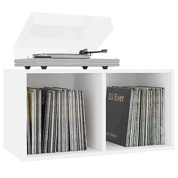 vidaXL Regal Schallplatten-Aufbewahrungsbox Weiß 713436 cm günstig online kaufen