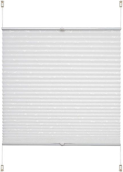 Liedeco Plissee Klemmfix-Plissee Ranke grau, Lichtschutz, ohne Bohren, vers günstig online kaufen