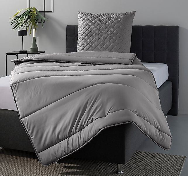 OTTO home Microfaserbettdecke + Microfaserkissen Clarra Spar Set, Decke + K günstig online kaufen