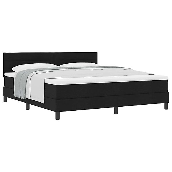 vidaXL Boxspringbett mit Matratze Schwarz 180 x 200 cm Stoff 3338631 günstig online kaufen