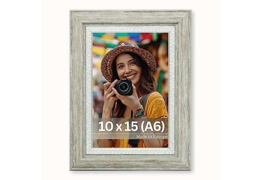 Victor (Zenith) Bilderrahmen Boho, Bilderrahmen Grau 10x15 cm (A6), Bilderr günstig online kaufen