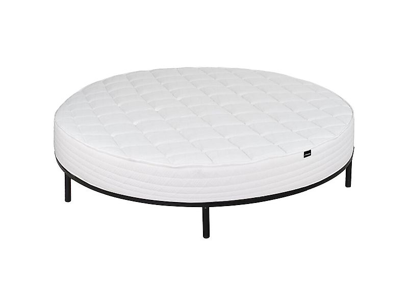 Matratzen-Lattenrost-Set - 220 x 220 cm - rund - Stärke 25 cm - ROMA von YS günstig online kaufen