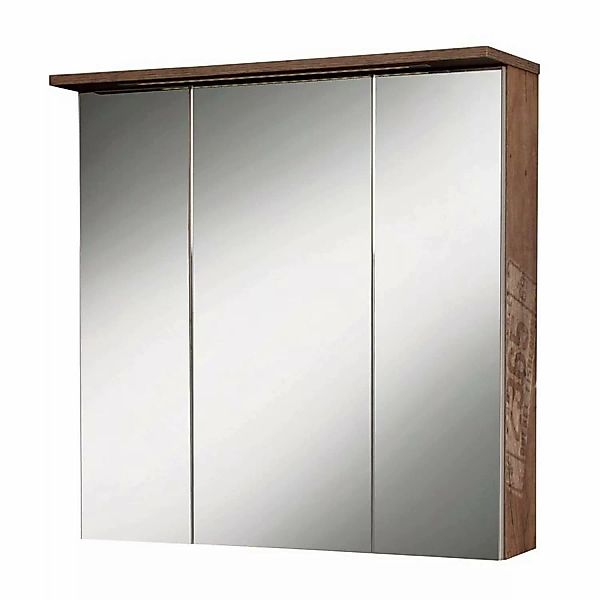 Spiegelschrank LIMA-04 Panamaeiche, LED, BxHxT: ca. 70,5x72,5x16/24cm günstig online kaufen