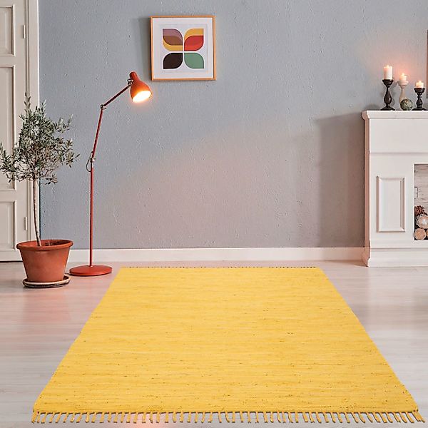 THEKO Teppich »Happy Cotton Fleckerl, handgewebt«, rechteckig, 5 mm Höhe, F günstig online kaufen