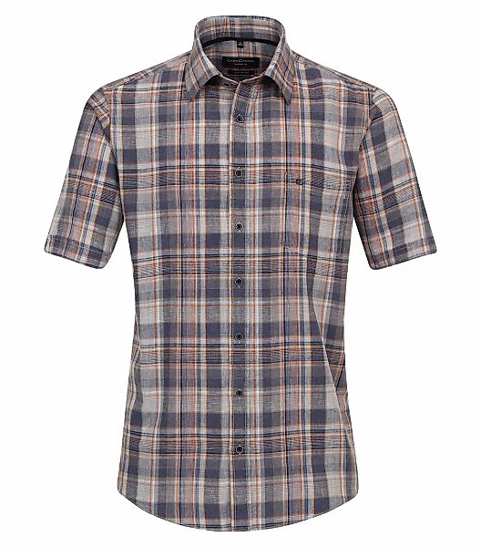 CASAMODA Kurzarmhemd "CASAMODA Leinenhemd Kurzarm kariert" günstig online kaufen