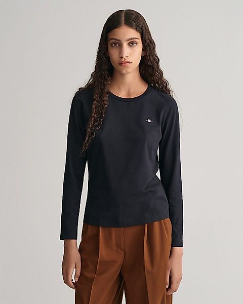 Gant Langarmshirt REG SHIELD LS T-SHIRT kleine Logostickerei auf der Brust günstig online kaufen