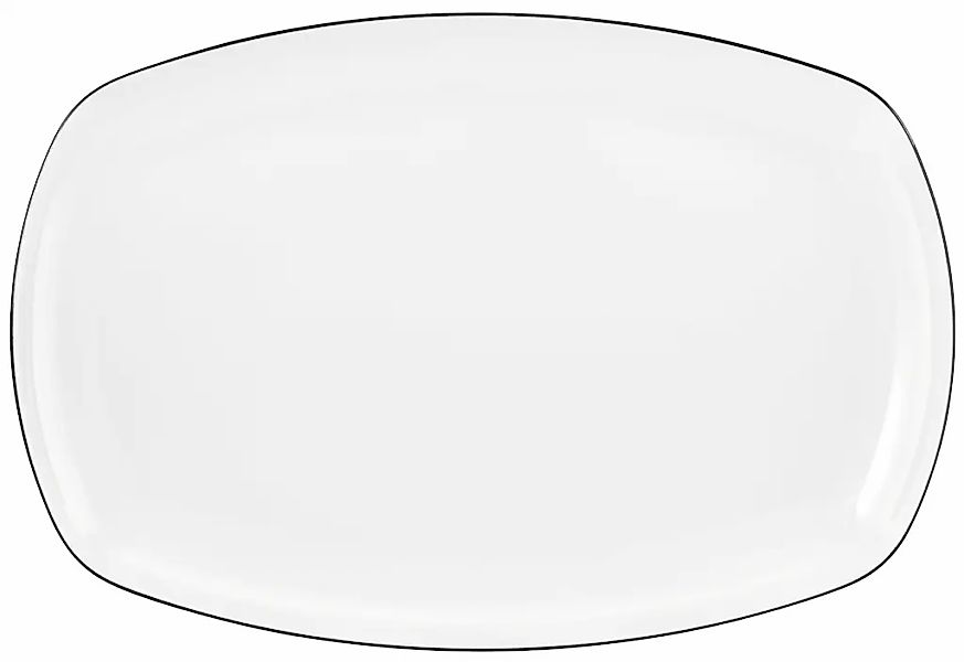 Seltmann Weiden Servierplatte "Lido Black Line" Platte eckig günstig online kaufen