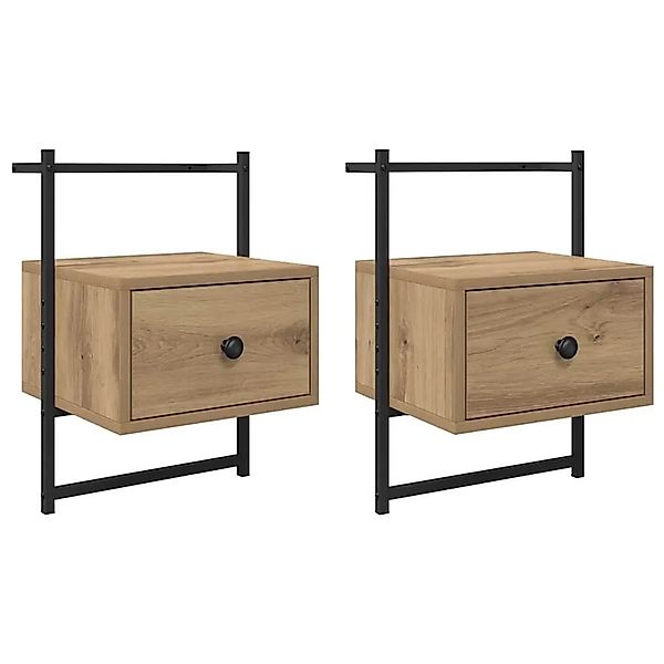 vidaXL Nachttisch 2 Stk Artisan-Eiche 35 x 30 x 51 cm Holzwerkstoff 882166 günstig online kaufen
